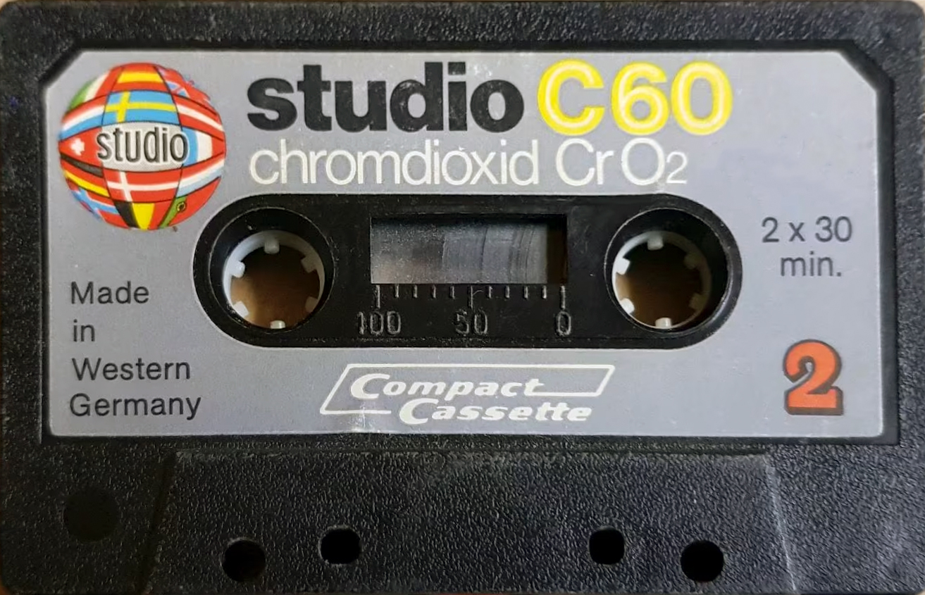 Compact Cassette Studio 60 Type II Chrome 1976 Europe