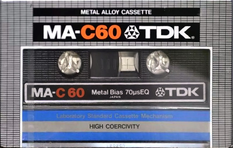 Compact Cassette TDK MA 60 Type IV Metal 1979 USA