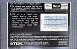 Compact Cassette TDK MA 60 Type IV Metal 1979 USA