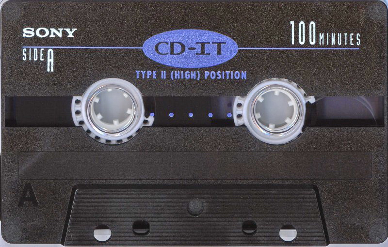 Compact Cassette Sony CD-IT 100 "C-100CDIT2" Type II Chrome 1992 North America