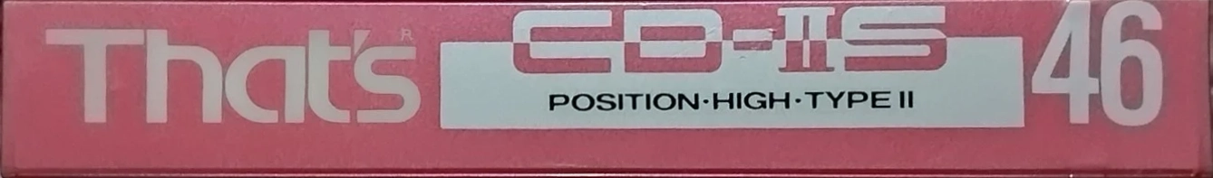 Compact Cassette Thats CD-IIS 46 Type II Chrome 1989 Japan