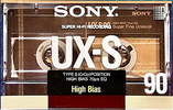 Compact Cassette Sony UX-S 90 Type II Chrome 1988 USA