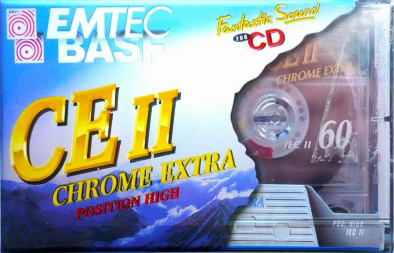 Compact Cassette Emtec CE II Chrome Extra 60 Type II Chrome 1999 Europe