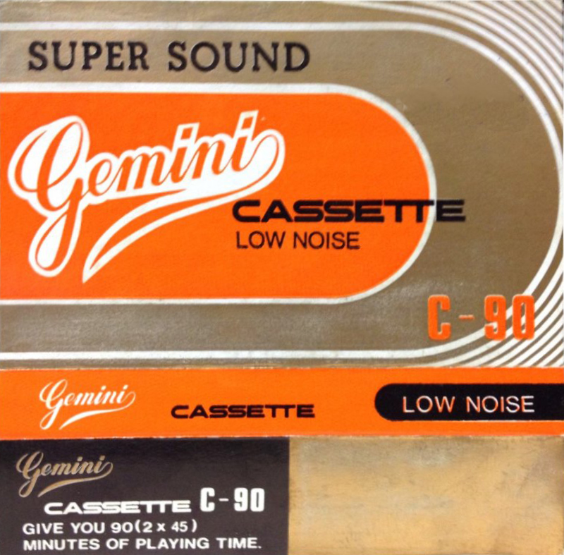 Compact Cassette Gemini 90 Type I Normal 1980 Hong Kong