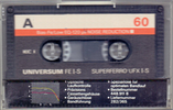 Compact Cassette Universum UFX I-S 60 Type I Normal 1983 Europe