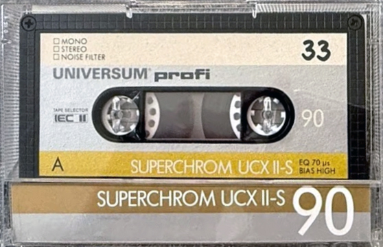 Compact Cassette Universum UCX II-S 90 Type II Chrome 1986 Europe
