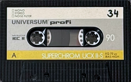 Compact Cassette Universum UCX II-S 90 Type II Chrome 1986 Europe