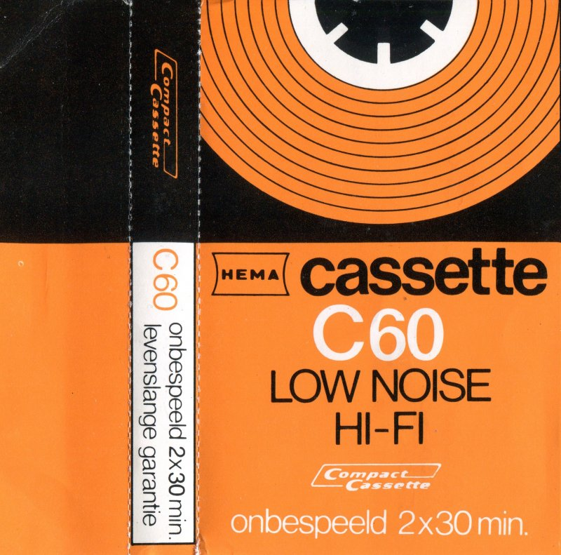 Compact Cassette Hema 60 "Low Noise Hi Fi" Type I Normal 1978 Netherlands