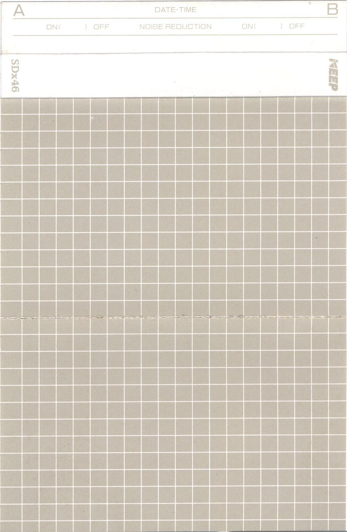 Compact Cassette KEEP SDX 46 Type I Normal 1986 Japan