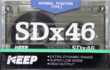 Compact Cassette KEEP SDX 46 Type I Normal 1986 Japan