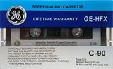 Compact Cassette GE / General Electric GE-HFX 90 Type I Normal 1988 USA