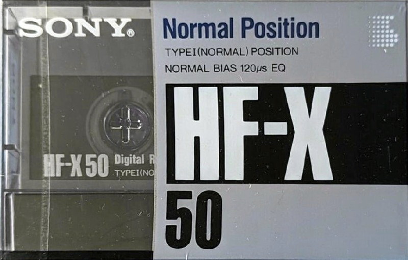 Compact Cassette Sony HF-X 50 Type I Normal 1989 Japan