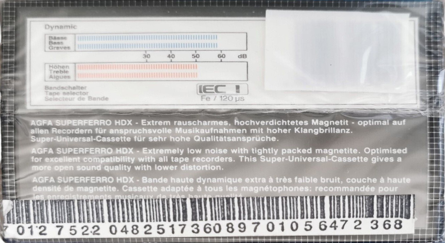 3 pack AGFA Superferro HDX 60+6 Type I Normal 1985 France