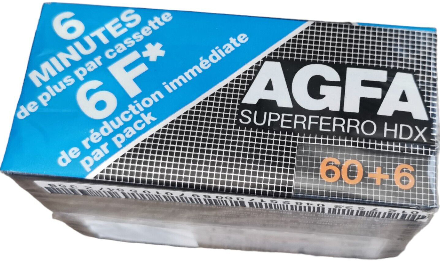 3 pack AGFA Superferro HDX 60+6 Type I Normal 1985 France