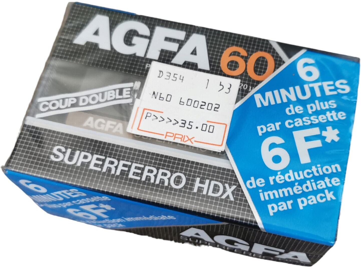 3 pack AGFA Superferro HDX 60+6 Type I Normal 1985 France