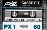 Compact Cassette Protek PX 1 60 "PX 1" Type I Normal Canada