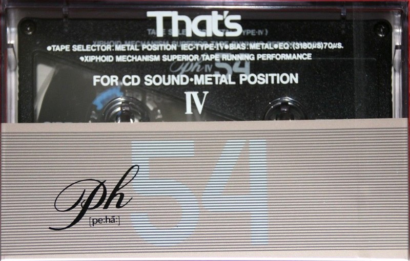 Compact Cassette Thats PH-IV 54 Type IV Metal 1989 Japan