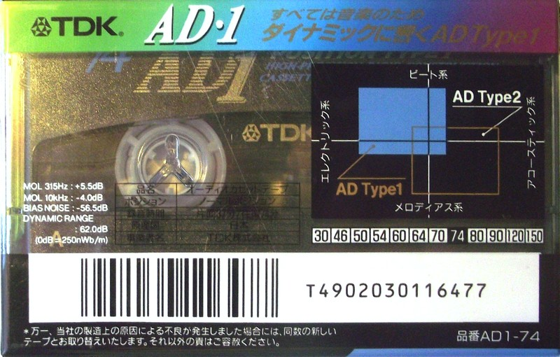 Compact Cassette: TDK  - AD1 74