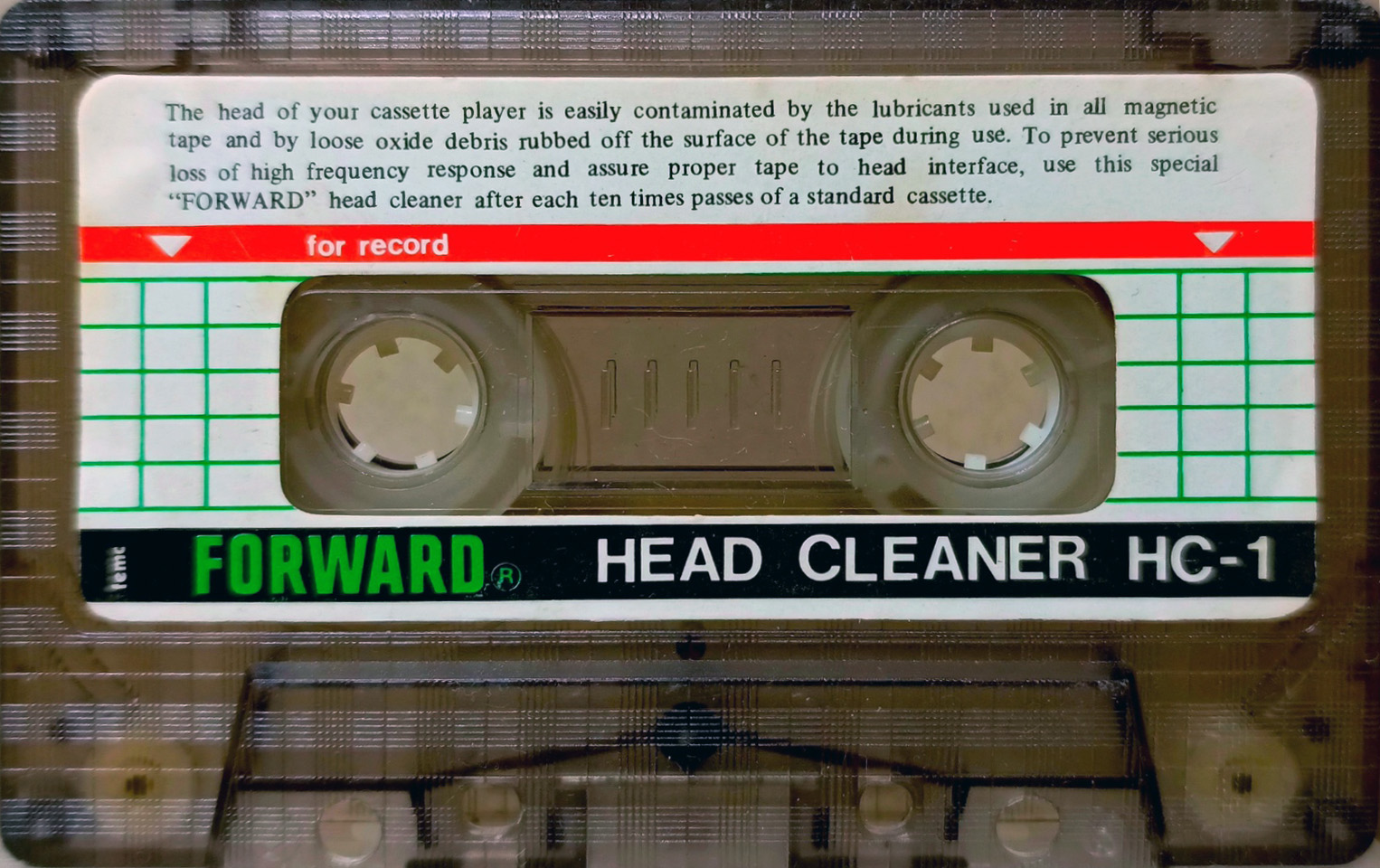 Compact Cassette femc / Forward "HC-1" Cleaning Cassette 1985 Taiwan