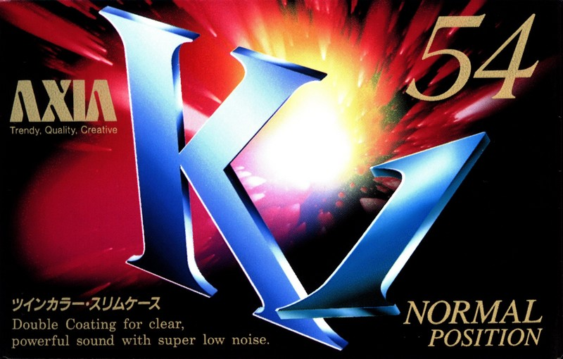 Compact Cassette AXIA K1 54 "K1B 54" Type I Normal 1995 Japan