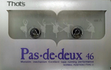 Compact Cassette Thats Pas-Des-Deux 46 Type I Normal 1988 Japan