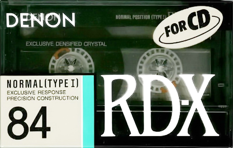 Compact Cassette Denon RD-X 84 "RD-X84P" Type I Normal 1989 Japan