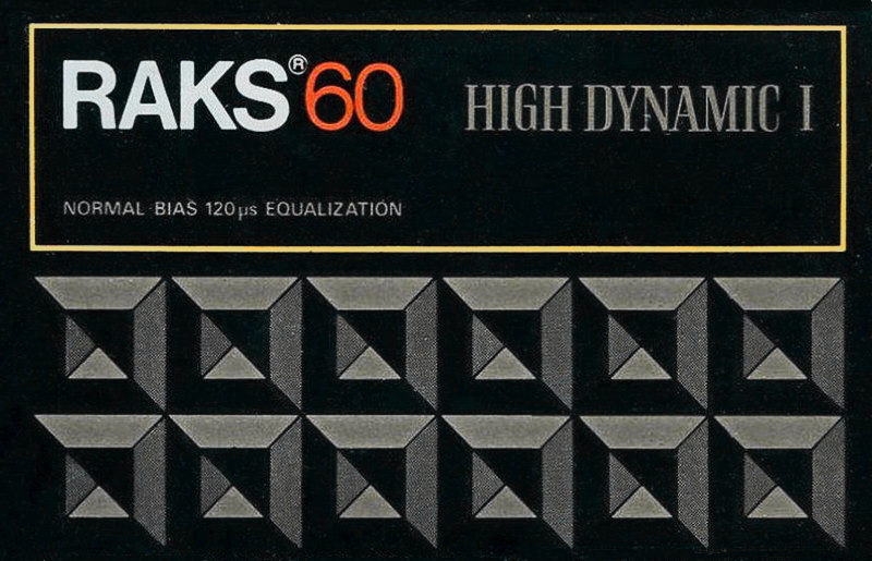 Compact Cassette RAKS High Dynamic I 60 Type I Normal 1978 Europe