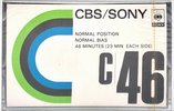 Compact Cassette CBS / Sony 46 Type I Normal 1974 Japan