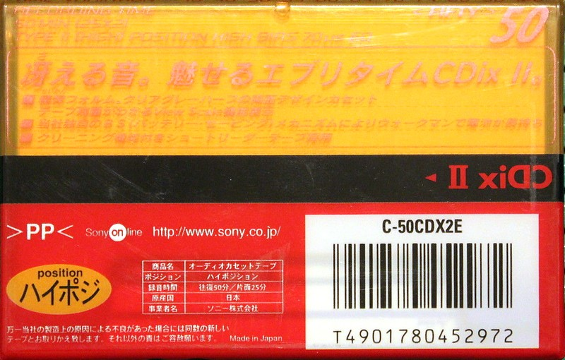 Compact Cassette: Sony  - CDix II 50