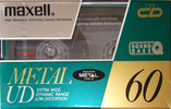 Compact Cassette Maxell Metal UD 60 "M-UD60" Type IV Metal 1990 Japan