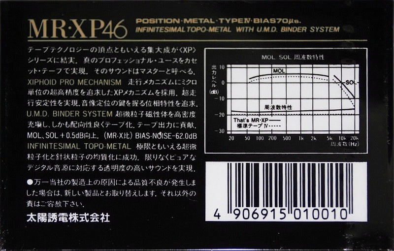 Compact Cassette Thats MR-XP 46 Type IV Metal 1991 Japan