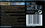 Compact Cassette TDK MA 90 "MA-90EA" Type IV Metal 1994 Europe