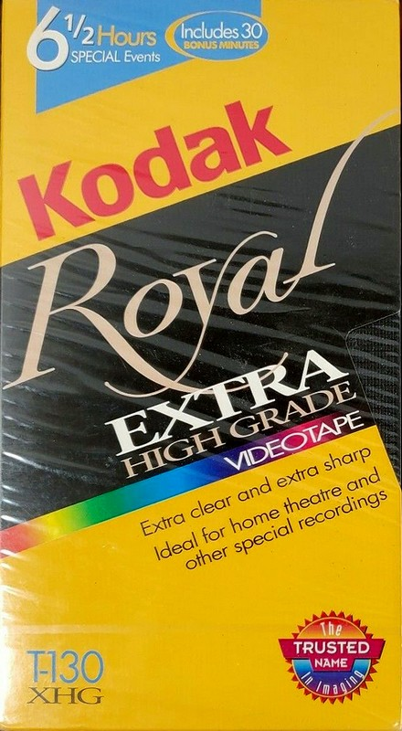 VHS, Video Home System Kodak XHG 130 "XHGT-130 Royal" Type I Normal USA