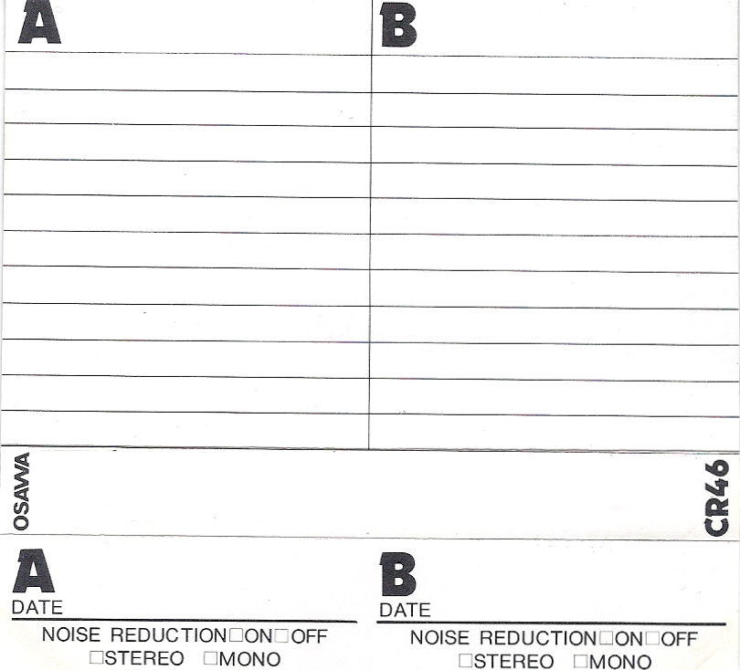 Compact Cassette Osawa CR 46 Type II Chrome 1983 Japan