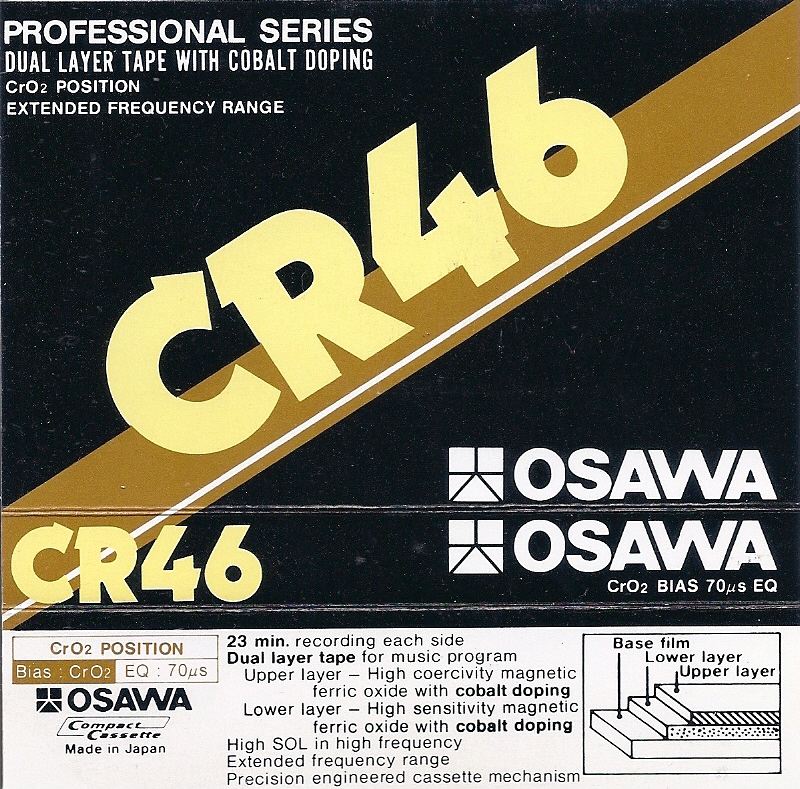 Compact Cassette Osawa CR 46 Type II Chrome 1983 Japan