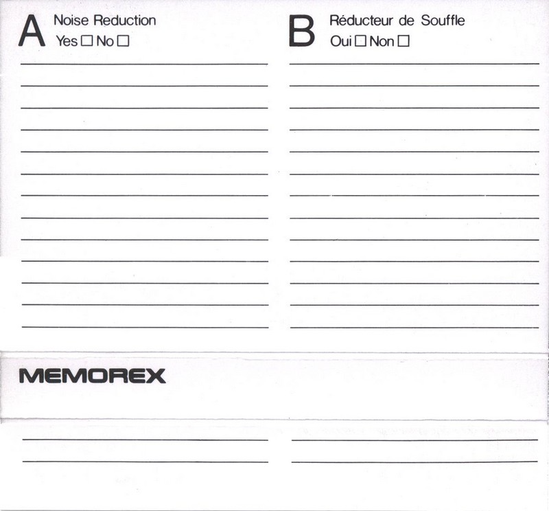 Compact Cassette: Memorex  - dBS+ 100