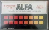 5 pack Alfa 90 Type I Normal 1985 France