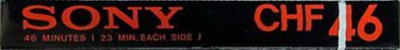 Compact Cassette Sony CHF 46 Type I Normal 1977 Japan