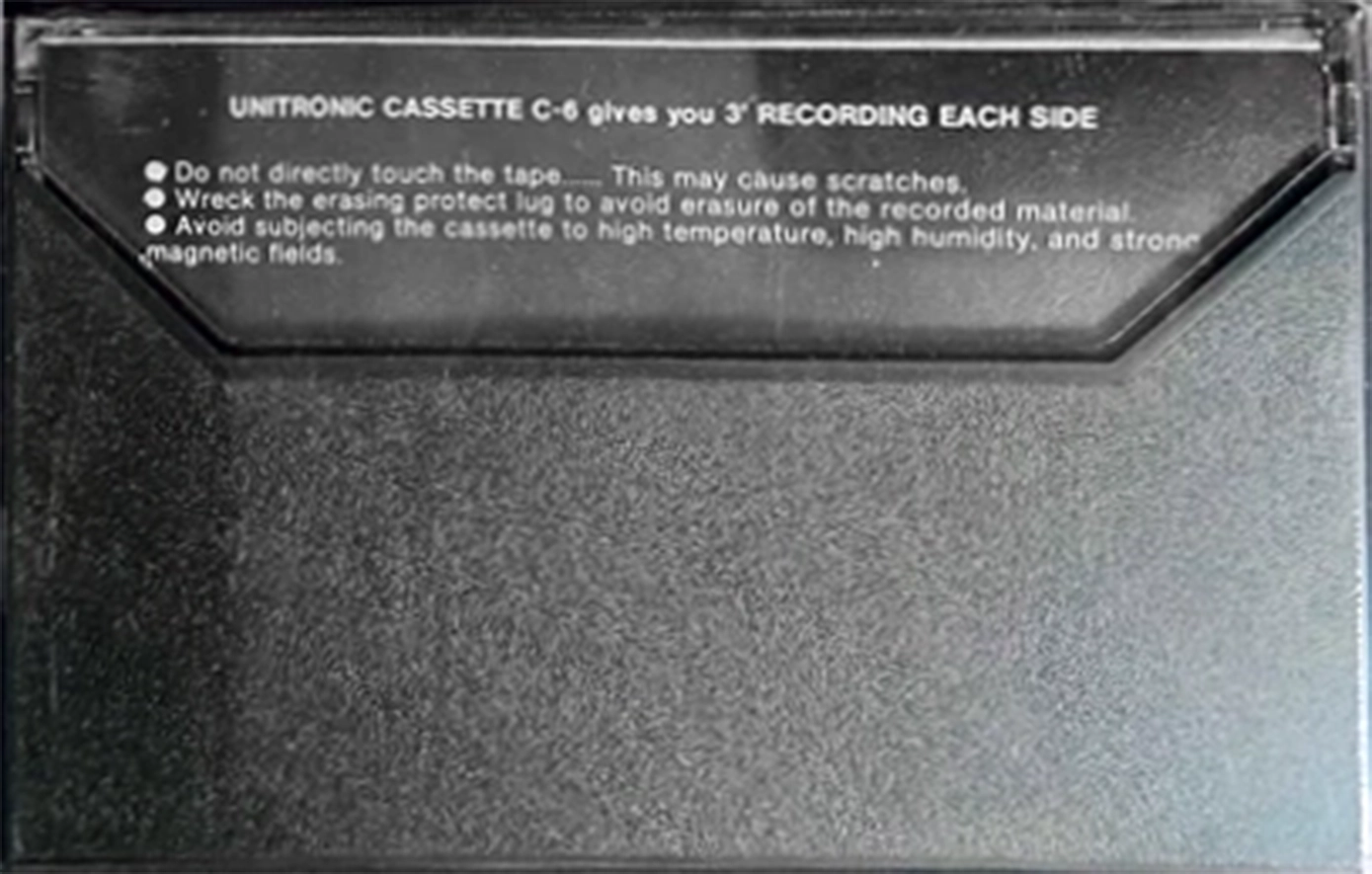 Compact Cassette Unitronic Short time 6 Type I Normal 1980 Europe