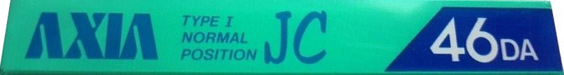Compact Cassette AXIA JC 46 "JC 46 DA" Type I Normal 1985 Japan