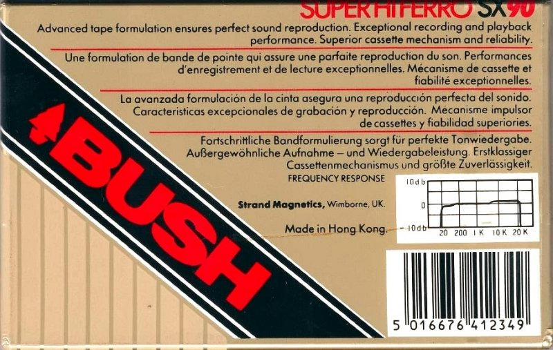 Compact Cassette Bush 90 "SX" Type I Normal 1995 UK