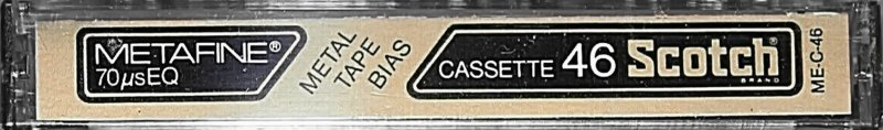 Compact Cassette Scotch Metafine 46 Type IV Metal 1979 Europe