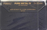 Compact Cassette AGFA Pure Metal IV 60 Type IV Metal 1979 Europe