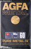 Compact Cassette AGFA Pure Metal IV 60 Type IV Metal 1979 Europe