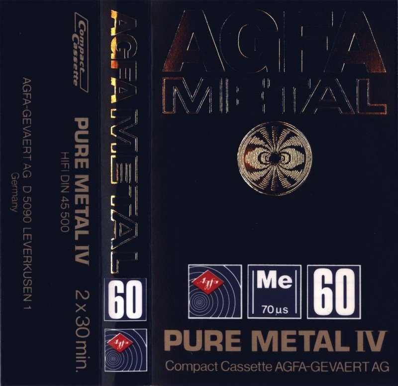Compact Cassette AGFA Pure Metal IV 60 Type IV Metal 1979 Europe