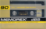 Compact Cassette Memorex dBS 90 Type I Normal 1987 Europe