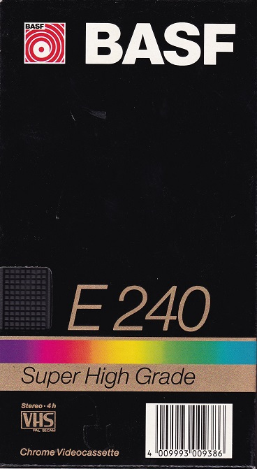 VHS, Video Home System BASF super HG 240 Type II Chrome 1988 Europe