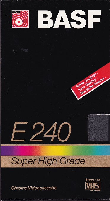 VHS, Video Home System BASF super HG 240 Type II Chrome 1988 Europe