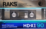 Compact Cassette RAKS HD-XI 90 Type I Normal 1989 Europe