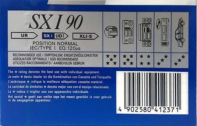 Compact Cassette Maxell SX 90 "SX I" Type I Normal 1991 Europe